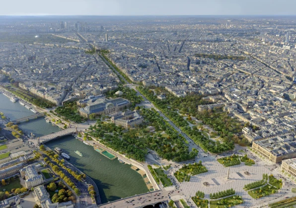 Paris is turning its iconic street into pedestrian gardens