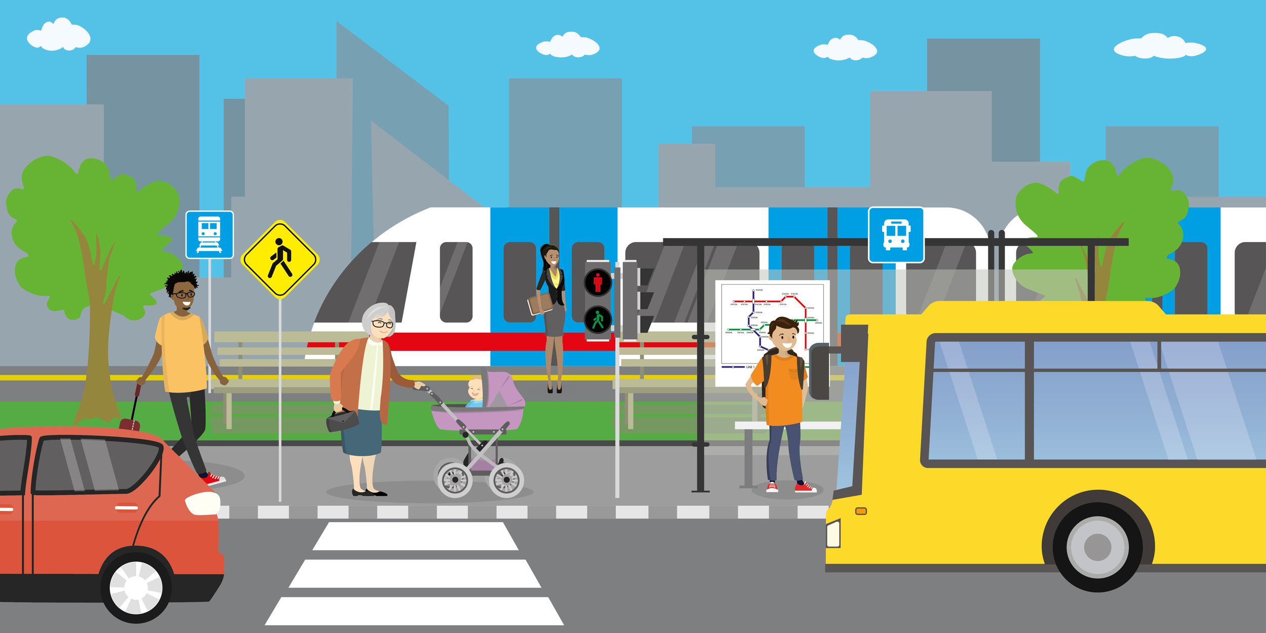 An efficient public transport system transforms a city into a smart city